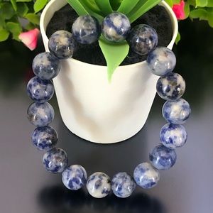 Sodalite 10mm Natural Stone Beads Stretchable Bracelet